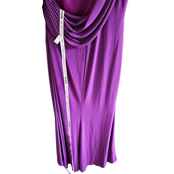 Ieena For Mac Duggal 27140 One Shoulder Cowl Back Midi Dress Size Small Purple - Picture 10 of 13